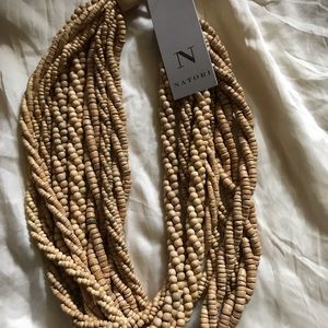 Wooden bead necklace
